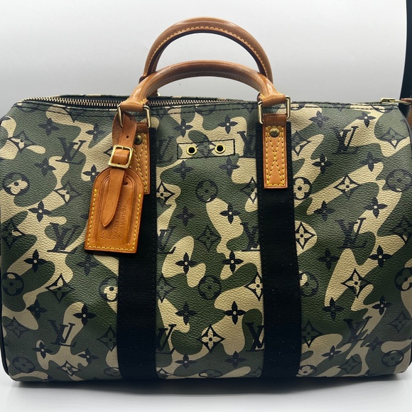 Louis Vuitton Takashi Murakami Camouflage Speedy 35 Keepall SELLING SUNSET SHOW - Picture 2 of 16